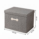 SOGA (60x42x35cm) Grey 88L Fabric Storage Box Organizer