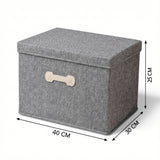 SOGA (40x30x25cm) Grey 30L Fabric Storage Box Organizer