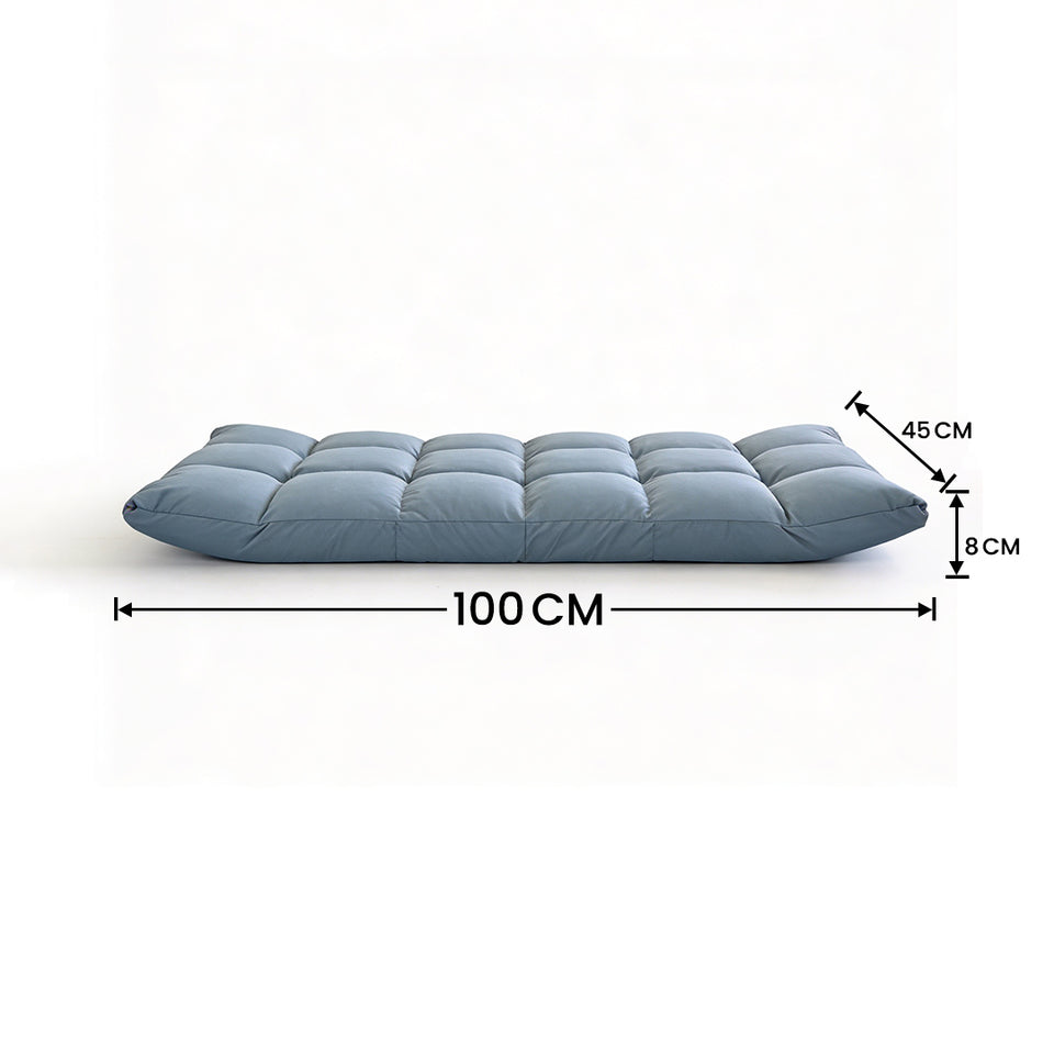 SOGA 2X Light Grey Flannel Lounge Chair Cushion Soft Comfortable Seat Pad