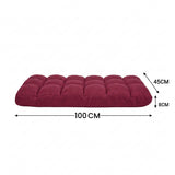 SOGA Burgundy Flannel Lounge Chair Cushion Soft Comfortable Seat Pad