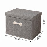 SOGA (35x28x18cm) Grey 18L Fabric Storage Box Organizer