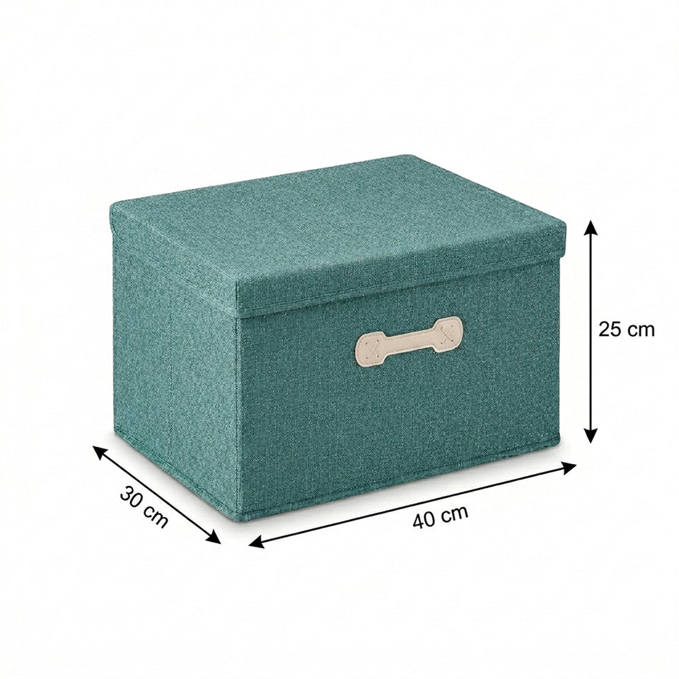 SOGA (40x30x25cm) Green 30L Fabric Storage Box Organizer