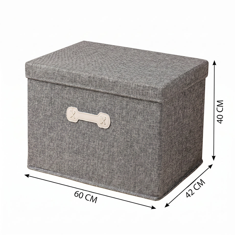 SOGA (60x42x40cm) Grey 108L Fabric Storage Box Organizer