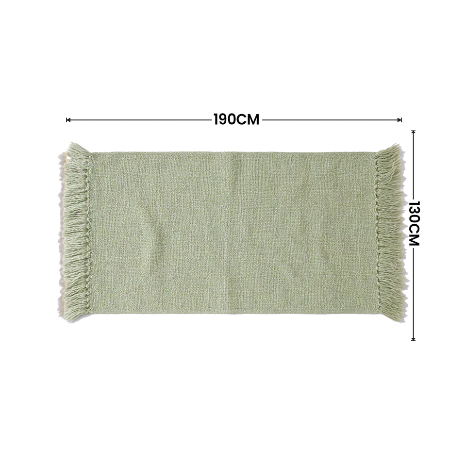 SOGA Matcha Green Polyester Throw Blanket Soft Cozy Sofa Bed