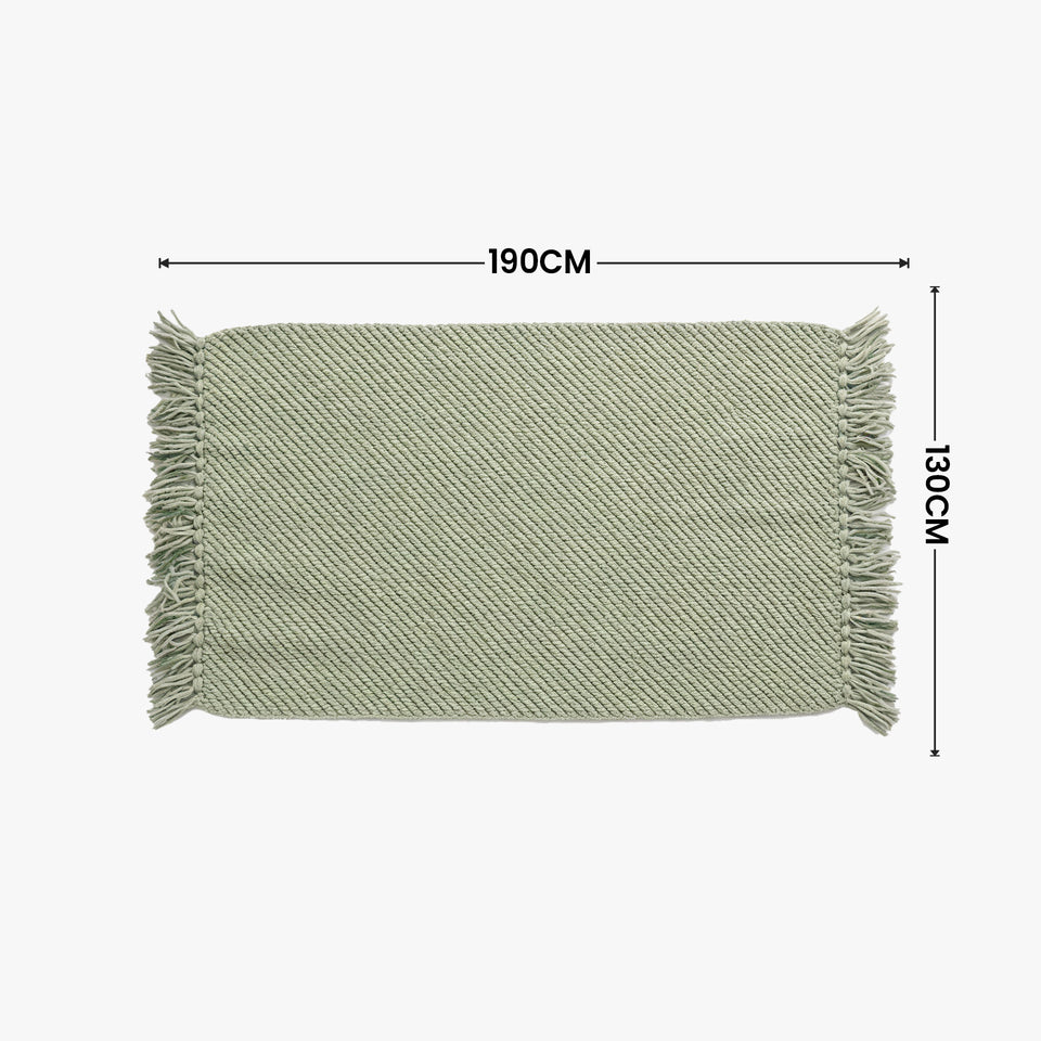 SOGA Sage Green Polyester Throw Blanket 45x35x12cm Soft Cozy Sofa Bed