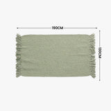 SOGA Sage Green Polyester Throw Blanket 45x35x12cm Soft Cozy Sofa Bed