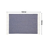 SOGA 2X Deep Navy Throw Blanket 127x170cm Soft Polyester Cozy Sofa