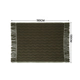 SOGA Army Green Polyester Throw Blanket Soft Cozy Sofa Bed