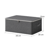 SOGA (38x26x15cm) Grey Fabric Storage Box Home Organizer (Medium)