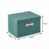 SOGA (35x28x18cm) Green 18L Fabric Storage Box Organizer