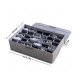 SOGA (43x29x13cm) Grey 30 Compartment Fabric Storage Box Organizer