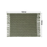 SOGA 2X Green Polyester Throw Blanket Soft Cozy Sofa Bed