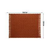 SOGA Brown Polyester Throw Blanket Soft Cozy Sofa Bed
