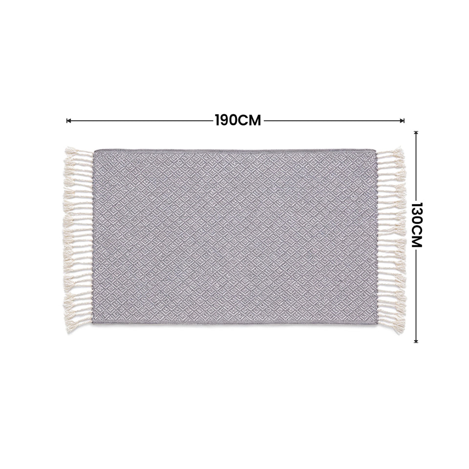 SOGA 2X Grey Throw Blanket 127x170cm Soft Polyester Cozy Sofa Bed