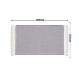 SOGA 2X Grey Throw Blanket 127x170cm Soft Polyester Cozy Sofa Bed
