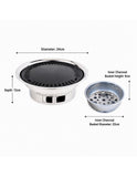 SOGA BBQ Grill Stainless Steel Portable Smokeless Charcoal Grill Home Outdoor Camping