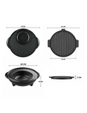 SOGA 2X 2 in 1 Electric Stone Coated Teppanyaki Grill Plate Steamboat Hotpot 3-5 Person
