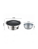SOGA BBQ Grill Stainless Steel Portable Smokeless Charcoal Grill Home Outdoor Camping