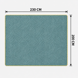 SOGA 230x200cm Grayish-green Flannel Polyester Throw Blanket
