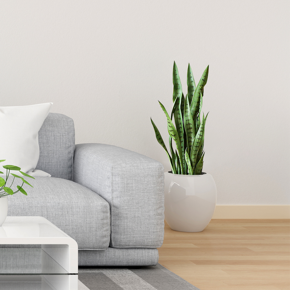 SOGA 97cm Sansevieria Snake Artificial Plants with Black Plastic Planter Greenery, Home Office Decor