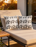 SOGA 2-Pack 45cm White Teddy Fleece Pony Design Throw Pillows