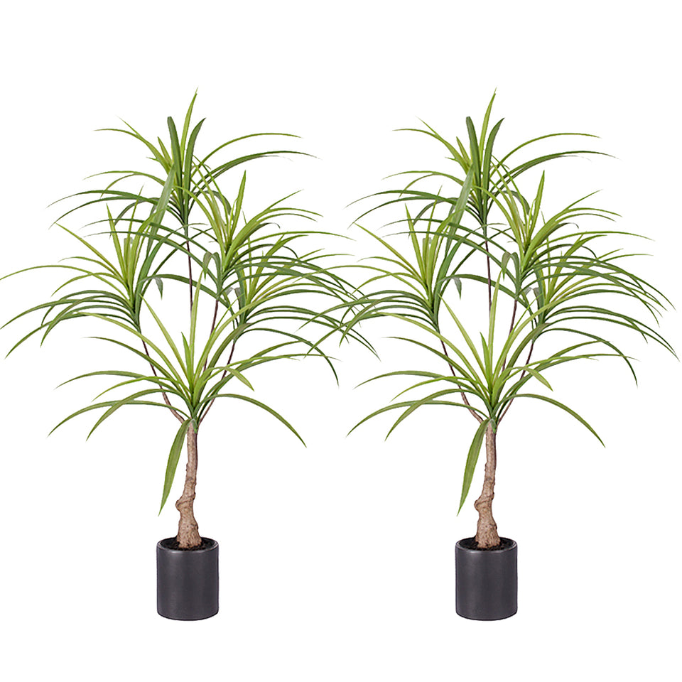 SOGA 2X 90cm Artificial Natural Green Dracaena Dragon Tree Fake Tropical Indoor Plant Home Office Decor