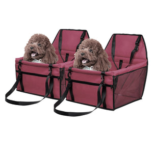 SOGA 2X Waterproof Pet Booster Car Seat Breathable Mesh Safety Travel Portable Dog Carrier Bag