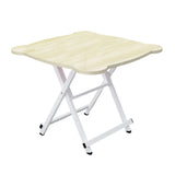 SOGA Light Wood Minimalist Cat Ear Folding Table Indoor Outdoor Portable Stall Desk Home Decor