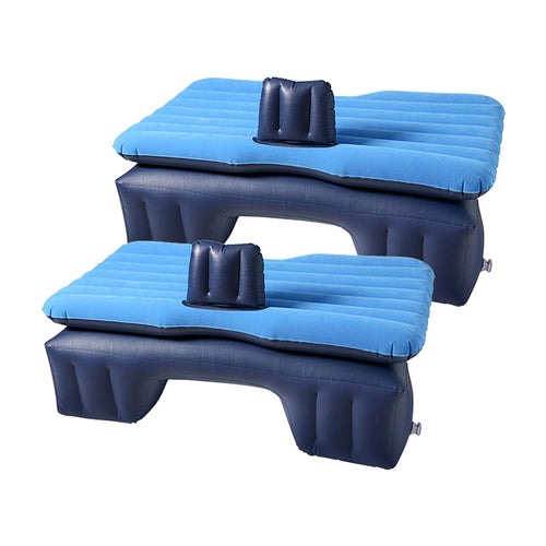 SOGA 2X Inflatable Car Mattress Portable Travel Camping Air Bed Rest Sleeping Bed Blue