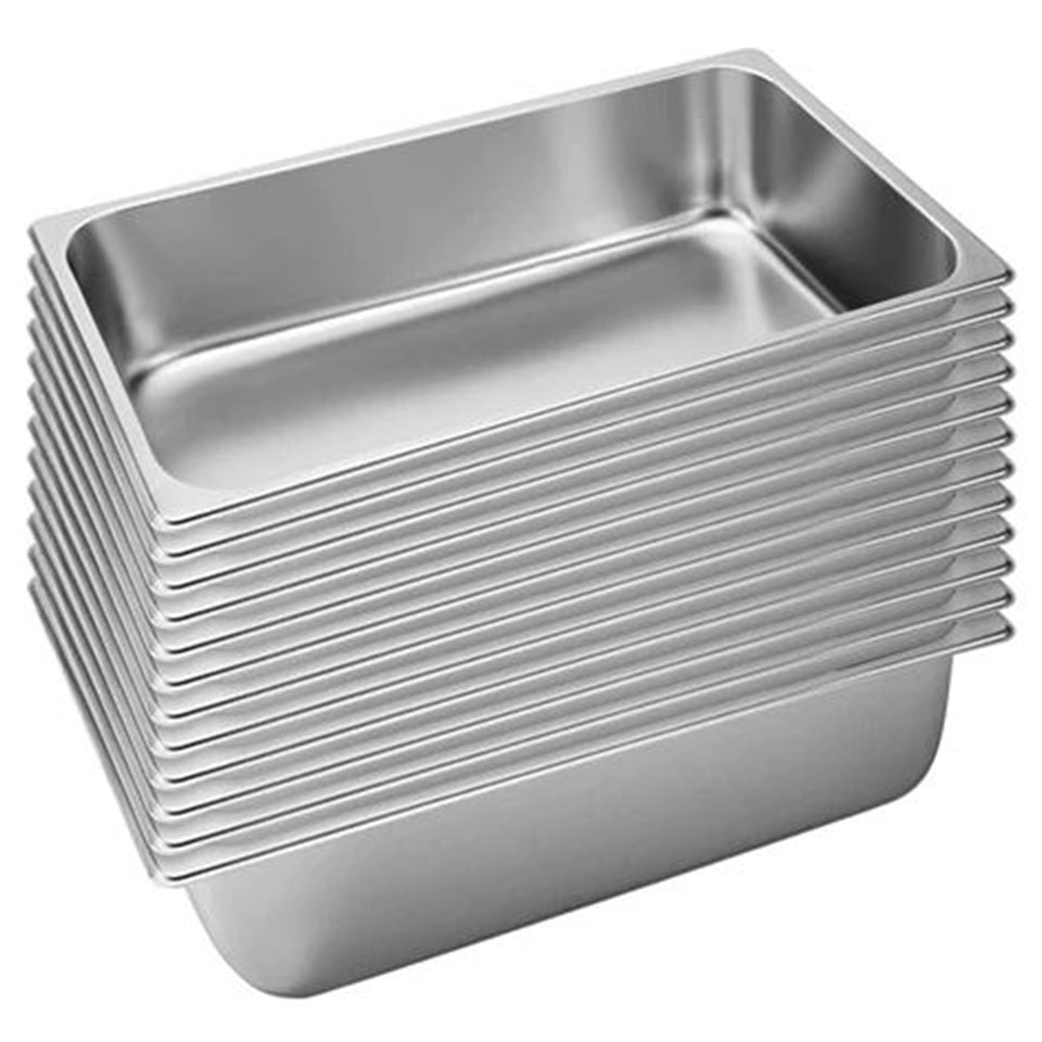 SOGA 12X Gastronorm GN Pan Full Size 1/1 GN Pan 15cm Deep Stainless Steel Tray