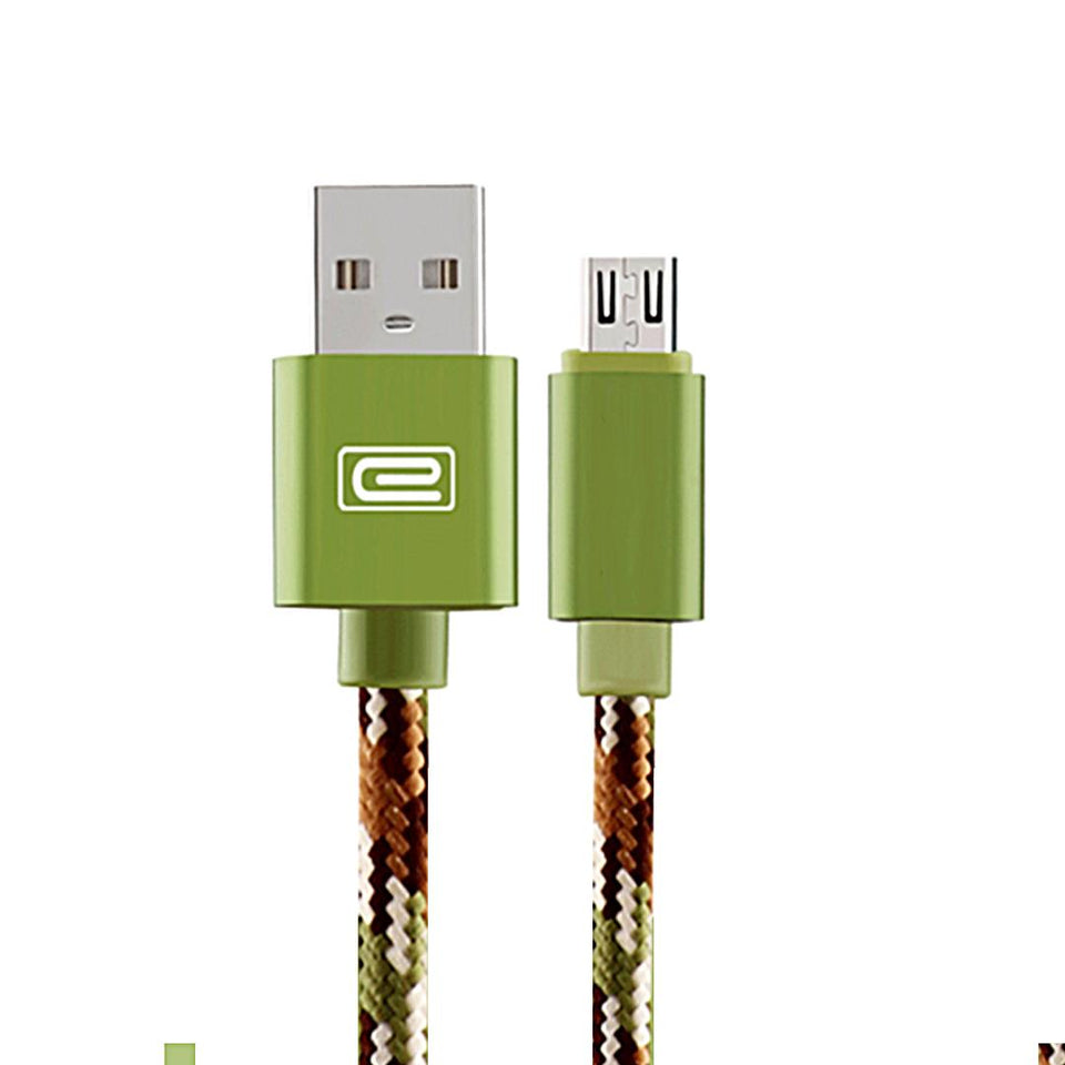 Durable 1.5 Meter Nylon Micro Usb Cable for Android 2.0A Copper Cord in 5 Colours