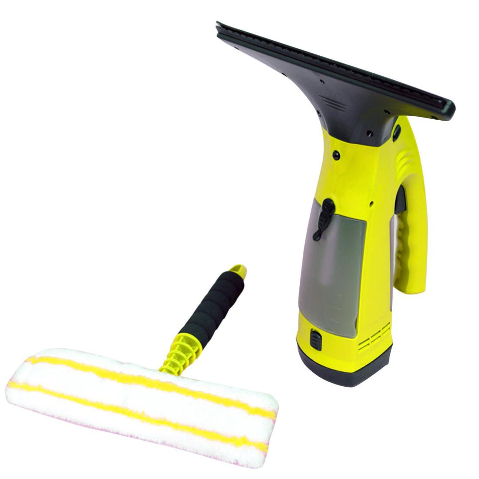 Electric Window Cleaner Wiper Yellow Bathroom Shower Squeegee Glass Screen Tile Car Yellow
