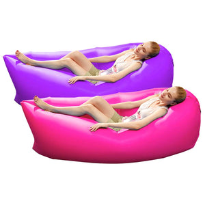 2X Fast Inflatable Sleeping Bag Lazy Air Sofa Pink/Purple