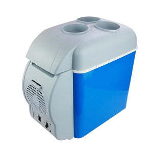 SOGA 7.5L Car Small Refrigerator Cooler Box 12V Mini Fridge Cooler Warmer Blue Color