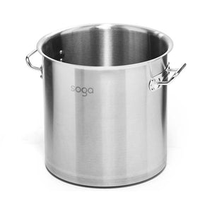 SOGA Stock Pot 98L Top Grade Thick Stainless Steel Stockpot 18/10 Without Lid