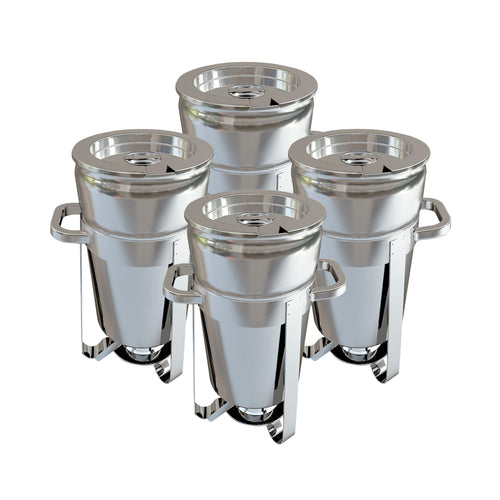 SOGA 4X 11L Round Stainless Steel Soup Warmer Marmite Chafer Full Size Catering Chafing Dish