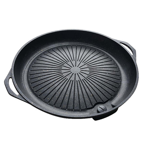 SOGA Non Stick Stone Coated Butane Gas Stove Grill Round Pot Korea BBQ Grill Plate