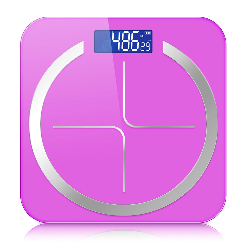 SOGA 180kg Glass LCD Digital Fitness Weight Bathroom Body Electronic Scales Pink
