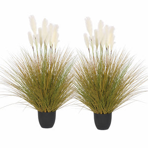 SOGA 2X 137cm Artificial Indoor Potted Reed Bulrush Grass Tree Fake Plant Simulation Decorative