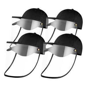 4X Outdoor Protection Hat Anti-Fog Pollution Dust Saliva Protective Cap Full Face Shield Cover Kids Black