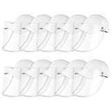 10X Outdoor Protection Hat Anti-Fog Pollution Dust Saliva Protective Cap Full Face Shield Cover Adult White