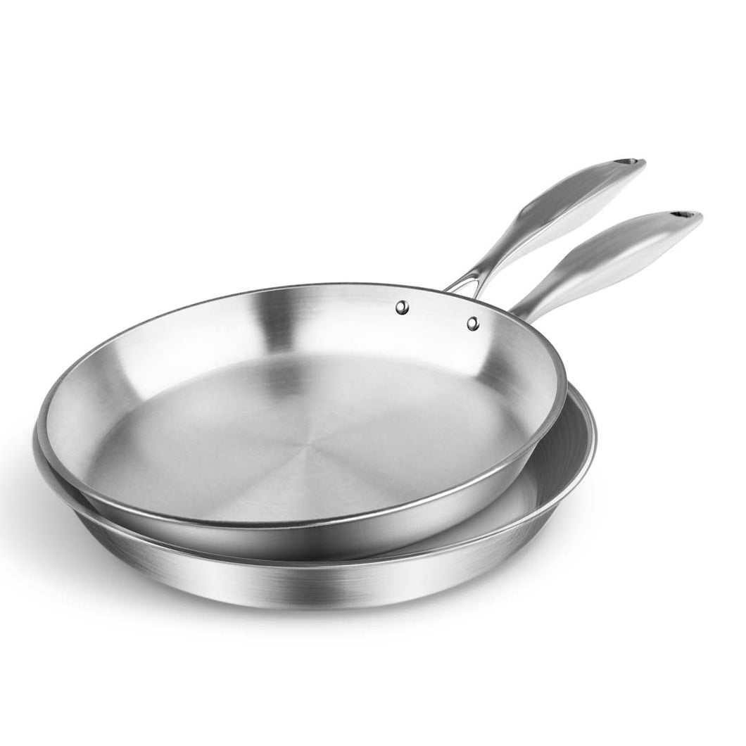 SOGA Stainless Steel Fry Pan Top Grade Induction 20cm 24cm