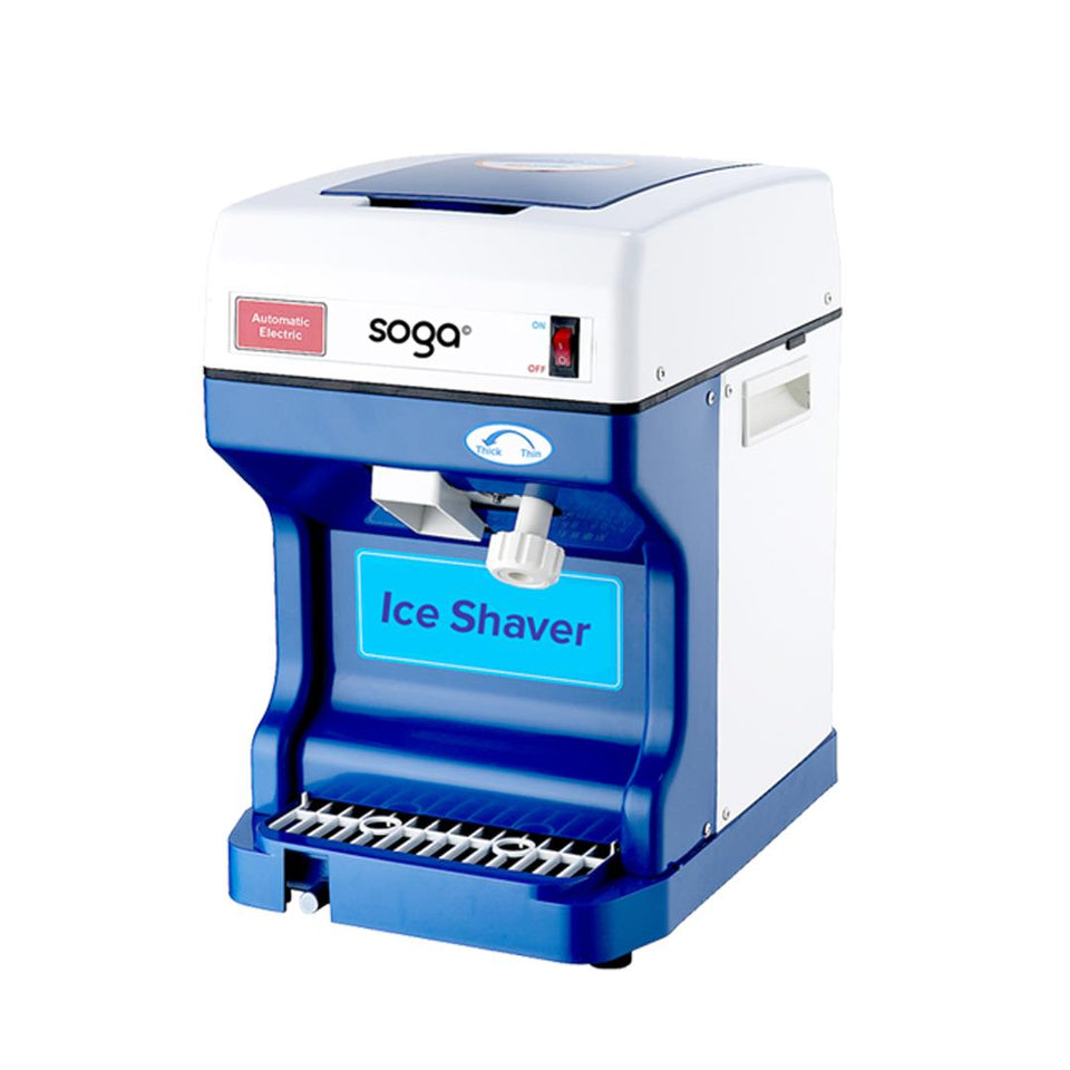 SOGA Ice Shaver Commercial Electric Stainless Steel Ice Crusher Slicer Machine 120KG/h