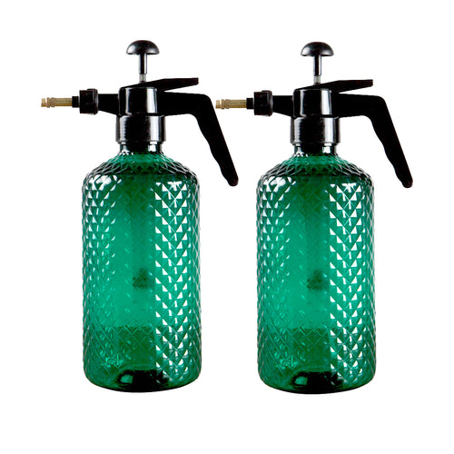 SOGA 2-Pack 2L Mist Water Spray Bottle with Adjustable Nozzle and Top Pump