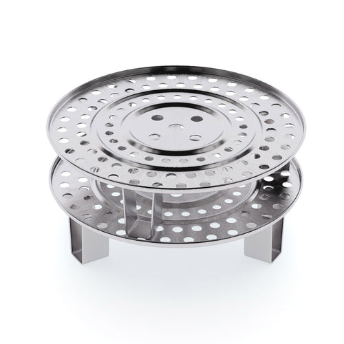 SOGA 2X Stainless Steel Steamer Insert Stock Pot Steaming Rack 28cm