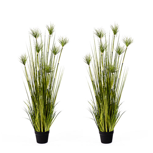 SOGA 2X 150cm Cyperus Papyrus Plant Tree Artificial Green Grass, Home Or Office Indoor Greenery Accent
