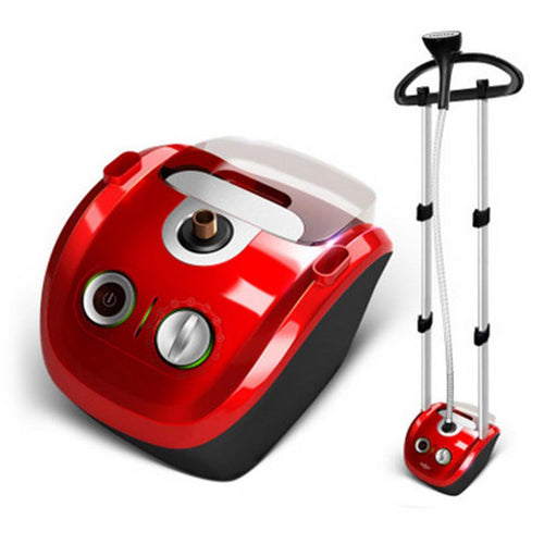 SOGA Garment Steamer Vertical Twin Pole Clothes 2.8L 1800w Professional Steaming Kit Red