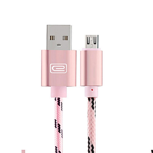 Durable 1.5 Meter Nylon Micro Usb Cable for Android 2.0A Copper Cord in 5 Colours