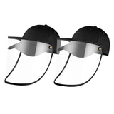 2X Outdoor Protection Hat Anti-Fog Pollution Dust Saliva Protective Cap Full Face Shield Cover Kids Black