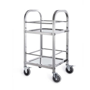 SOGA Stainless Steel Drink Wine Food Cart Trolley Commercial Kitchen Utility